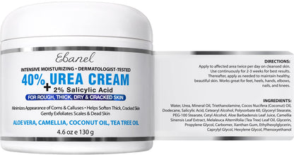 Ebanel Bundle of 2 Pack 40% Urea Cream 4.6 Oz, and Pain Relief Cream Arnica Menthol 2.28 Oz - dailyvitalstore