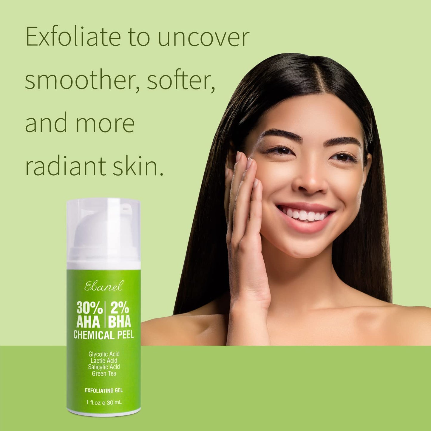 Ebanel Bundle of 30% AHA 2% BHA Chemical Peel and Advanced Silicone Scar Gel - dailyvitalstore