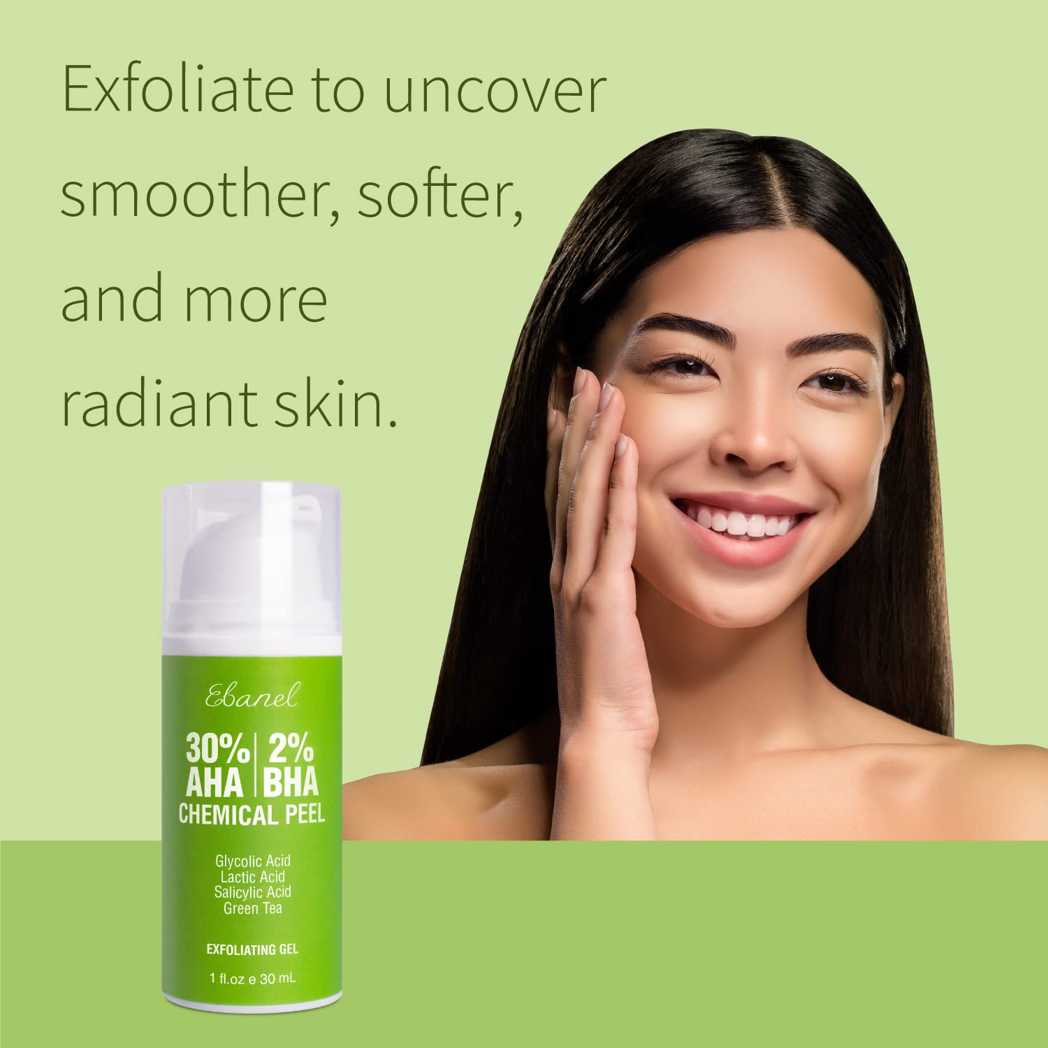 Ebanel Bundle of 30% AHA 2% BHA Chemical Peel and Advanced Silicone Scar Gel - dailyvitalstore