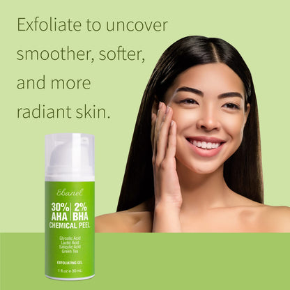 Ebanel Bundle of 30% AHA 2% BHA Chemical Peel and Advanced Silicone Scar Gel - dailyvitalstore