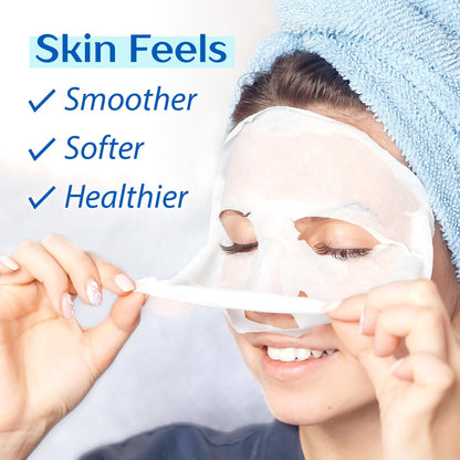 Ebanel Bundle of 40-Pack Collagen Face Mask and 8-Pack Collagen Peptide Infusion Mask - dailyvitalstore