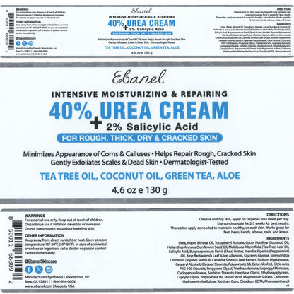 Ebanel Bundle of 40% Urea Cream 4.6 Oz, and 2.5% Retinol Moisturizer - dailyvitalstore