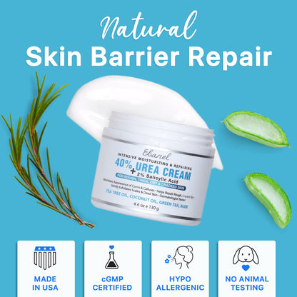 Ebanel Bundle of 40% Urea Cream 4.6 Oz, and 2.5% Retinol Moisturizer - dailyvitalstore