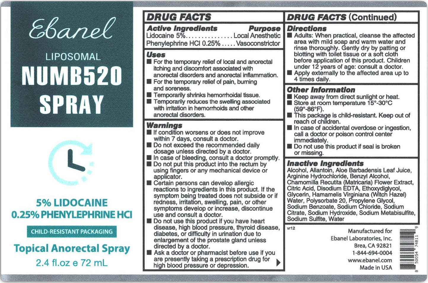 Ebanel Bundle of 5% Lidocaine Numbing Spray and Tattoo Aftercare Healing Balm - dailyvitalstore
