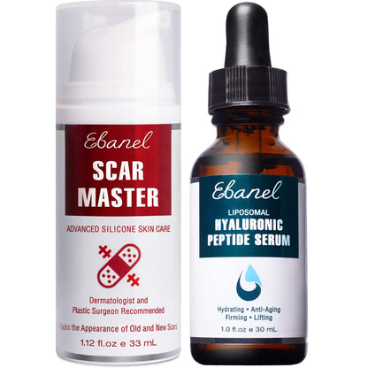 Ebanel Bundle of Advanced Silicone Scar Gel 1 Oz, and Hyaluronic Acid Serum - dailyvitalstore