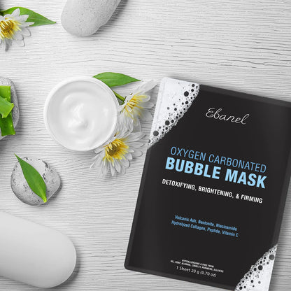 Ebanel Bundle of Charcoal Peel Off Face Mask, and 10-Pack Carbonated Bubble Clay Mask - dailyvitalstore