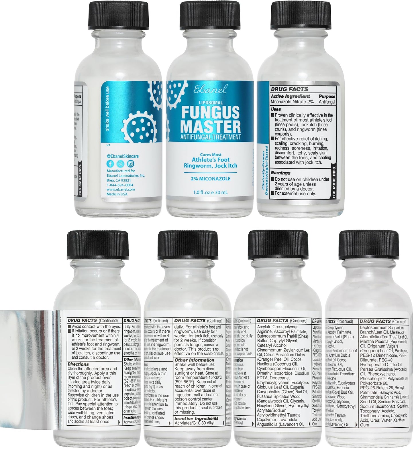 Ebanel Bundle of Fungus Treatment 1 Oz, and 2 Pack 40% Urea Cream 4.6 Oz - dailyvitalstore