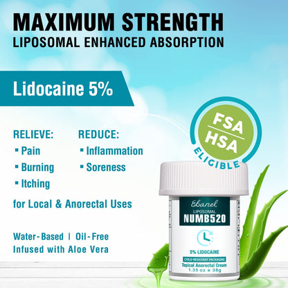 Ebanel Bundle of Fungus Treatment 1 Oz, and Lidocaine Numbing Cream - dailyvitalstore