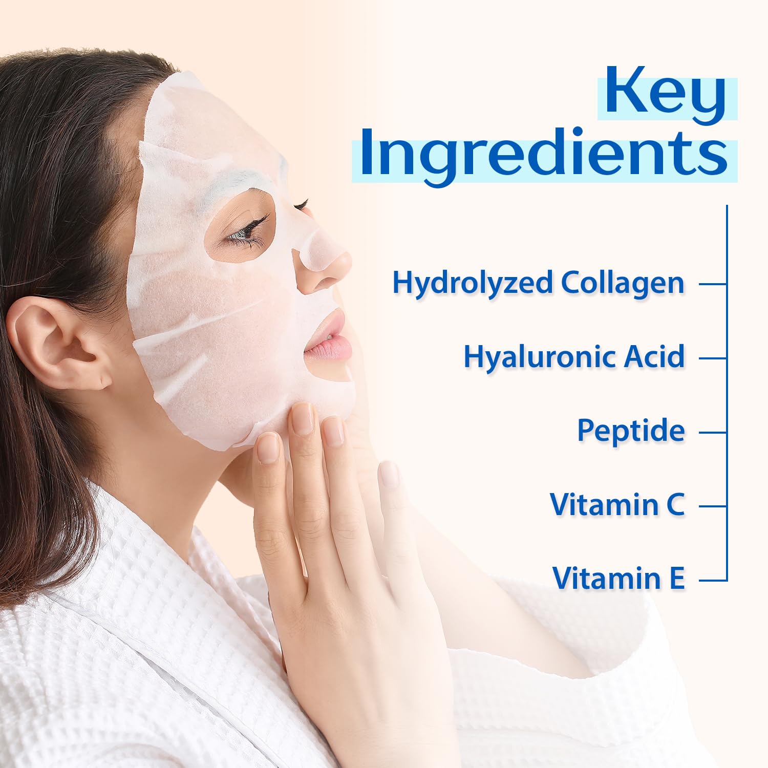 Ebanel Bundle of Gentle Exfoliating Face Scrub Peeling Gel 4.12 Oz, and 15 Pack Collagen Face Mask - dailyvitalstore