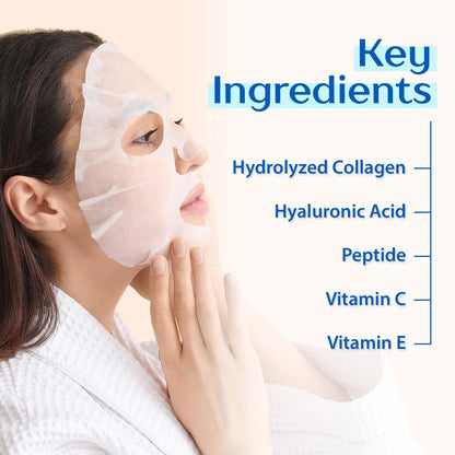 Ebanel Bundle of Gentle Exfoliating Face Scrub Peeling Gel 4.12 Oz, and 15 Pack Collagen Face Mask - dailyvitalstore