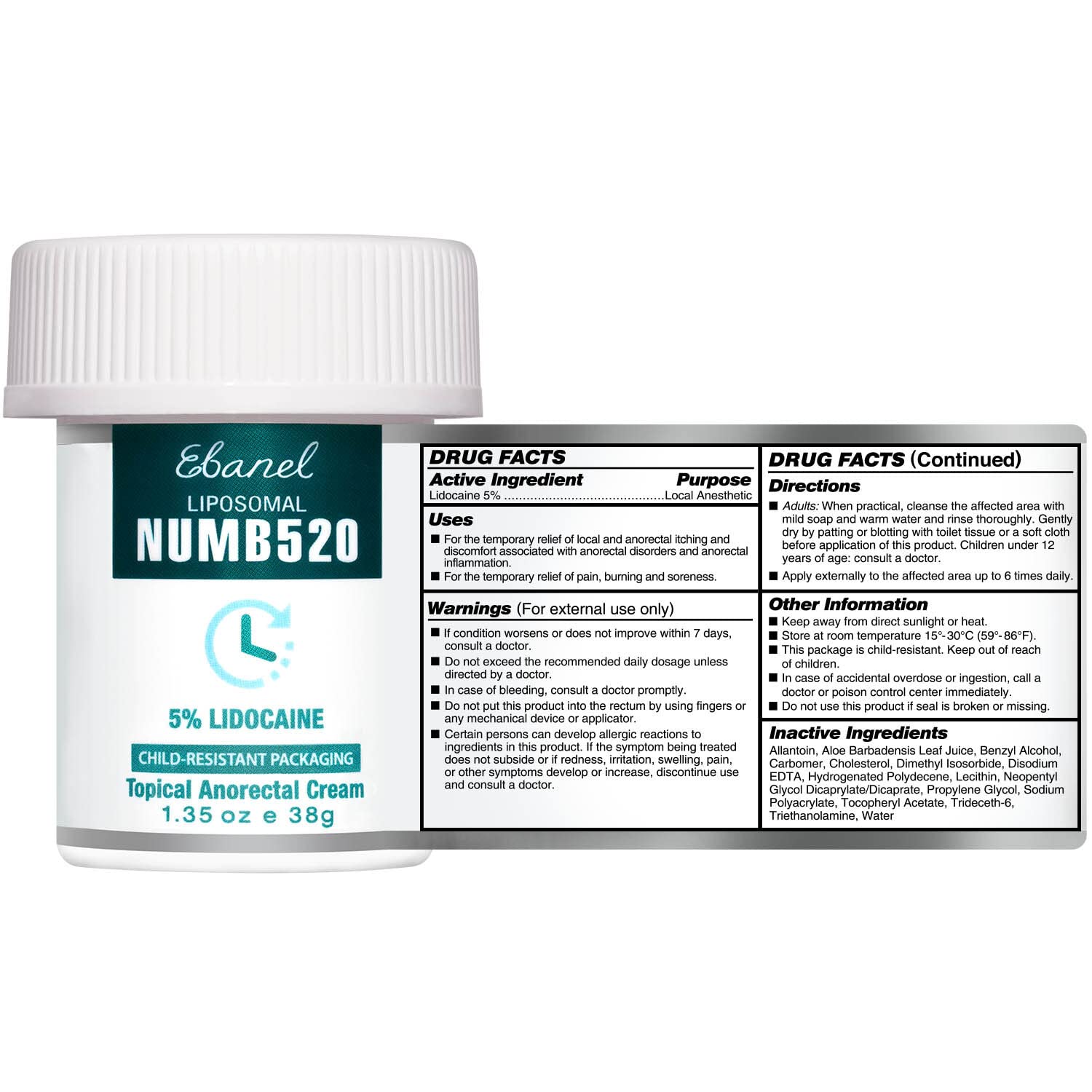Ebanel Bundle of Lidocaine Numbing Cream, and Advanced Silicone Scar Gel 1 Oz - dailyvitalstore