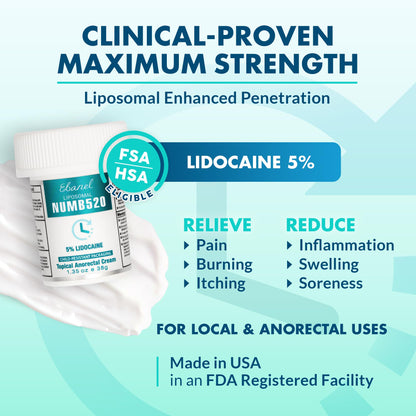 Ebanel Bundle of Lidocaine Numbing Cream, and Numbing Spray - dailyvitalstore