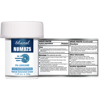 Ebanel Bundle of Lidocaine Numbing Spray, and Topical Numbing Cream 1 Oz - dailyvitalstore