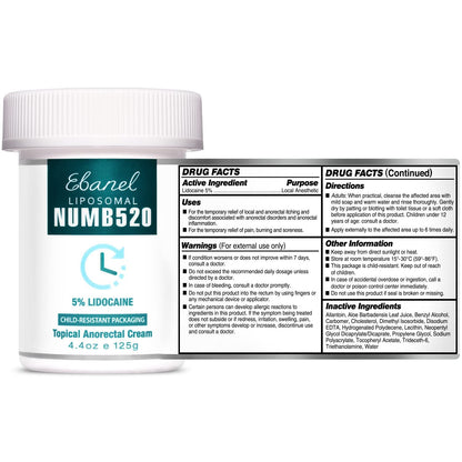 Ebanel Bundle of Pain Relief Cream Arnica Menthol 2 Oz, and Topical Numbing Cream 4 Oz - dailyvitalstore