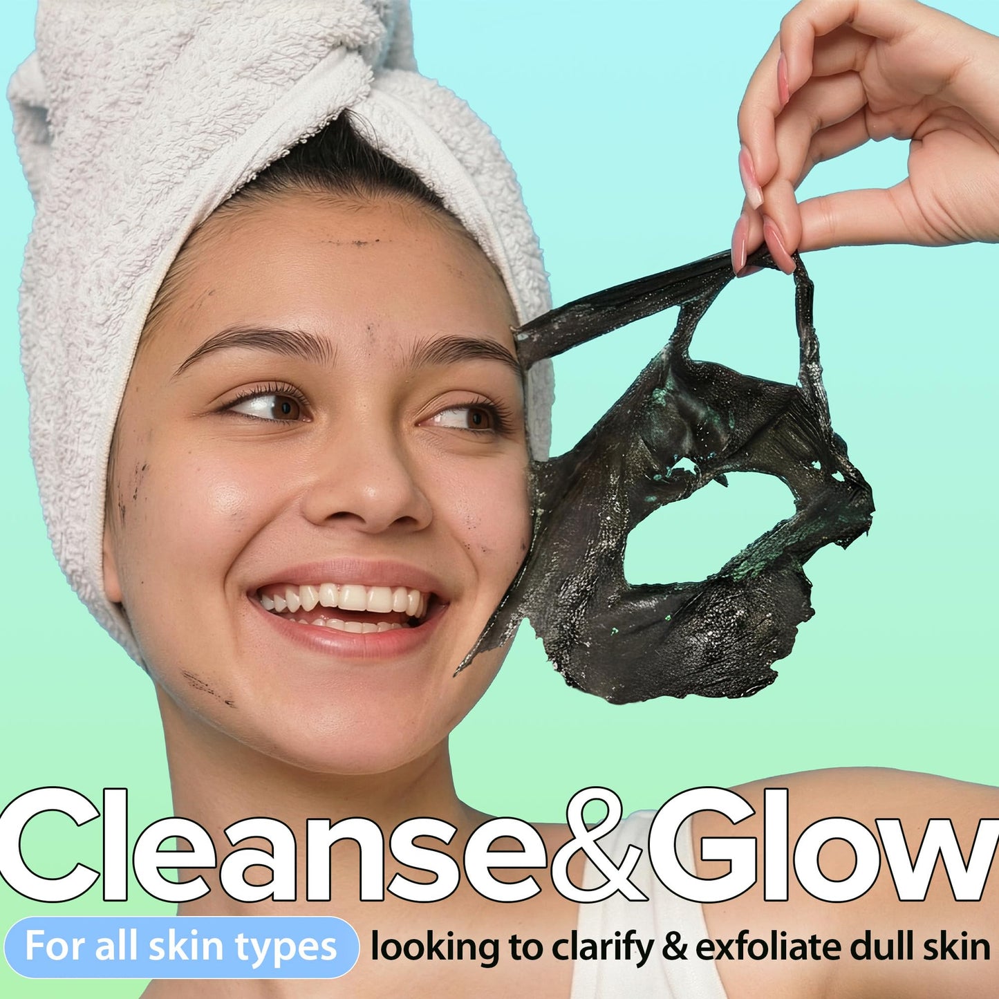 Ebanel Charcoal Peel Off Face Mask Applicator Set, Deep Pore Cleansing Minimizer Blackhead Remover with Niacinamide, Hyaluronic Acid, Vitamin C, Green Tea, Deep Cleanse Black Masks Peel Off Gel Mask - dailyvitalstore