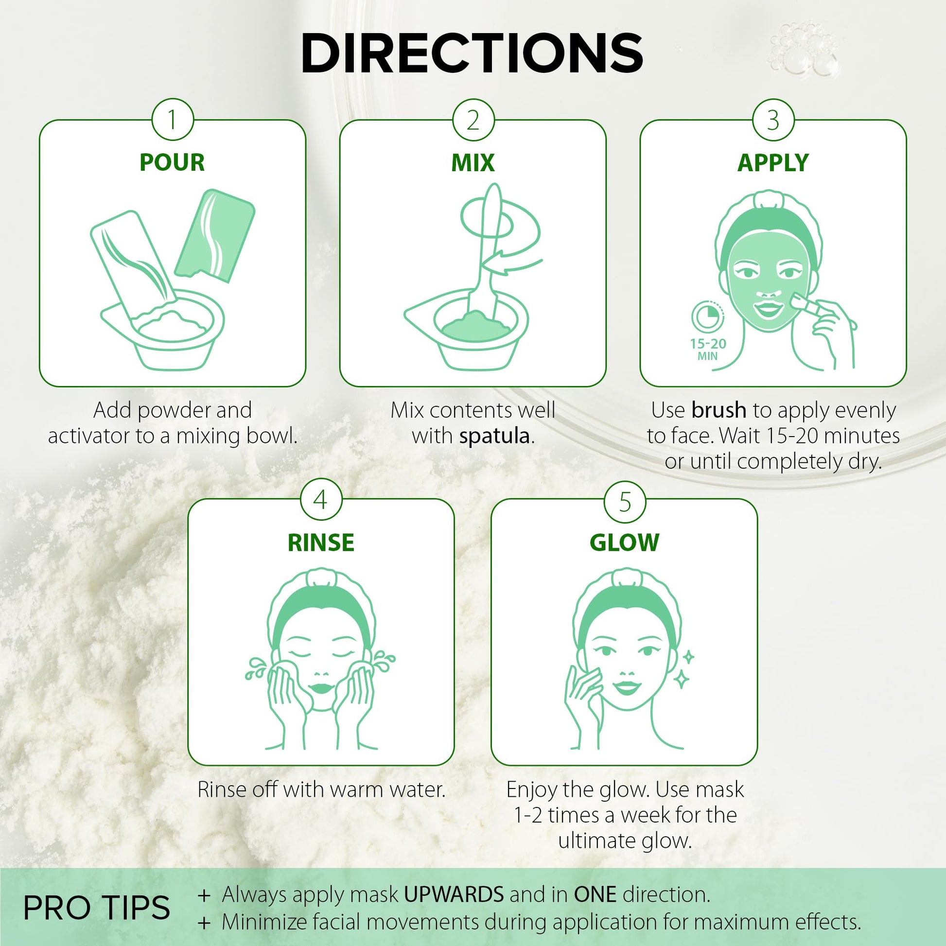 Ebanel Collagen Peptides Wash-Off Face Mask Set, 8 Pack Instant Skin Tightening and Lifting Masks, Brightening Face Mask with Niacinamide, Glutathione, Hyaluronic Acid, Vitamin C, Cica, B5, Albumen - dailyvitalstore