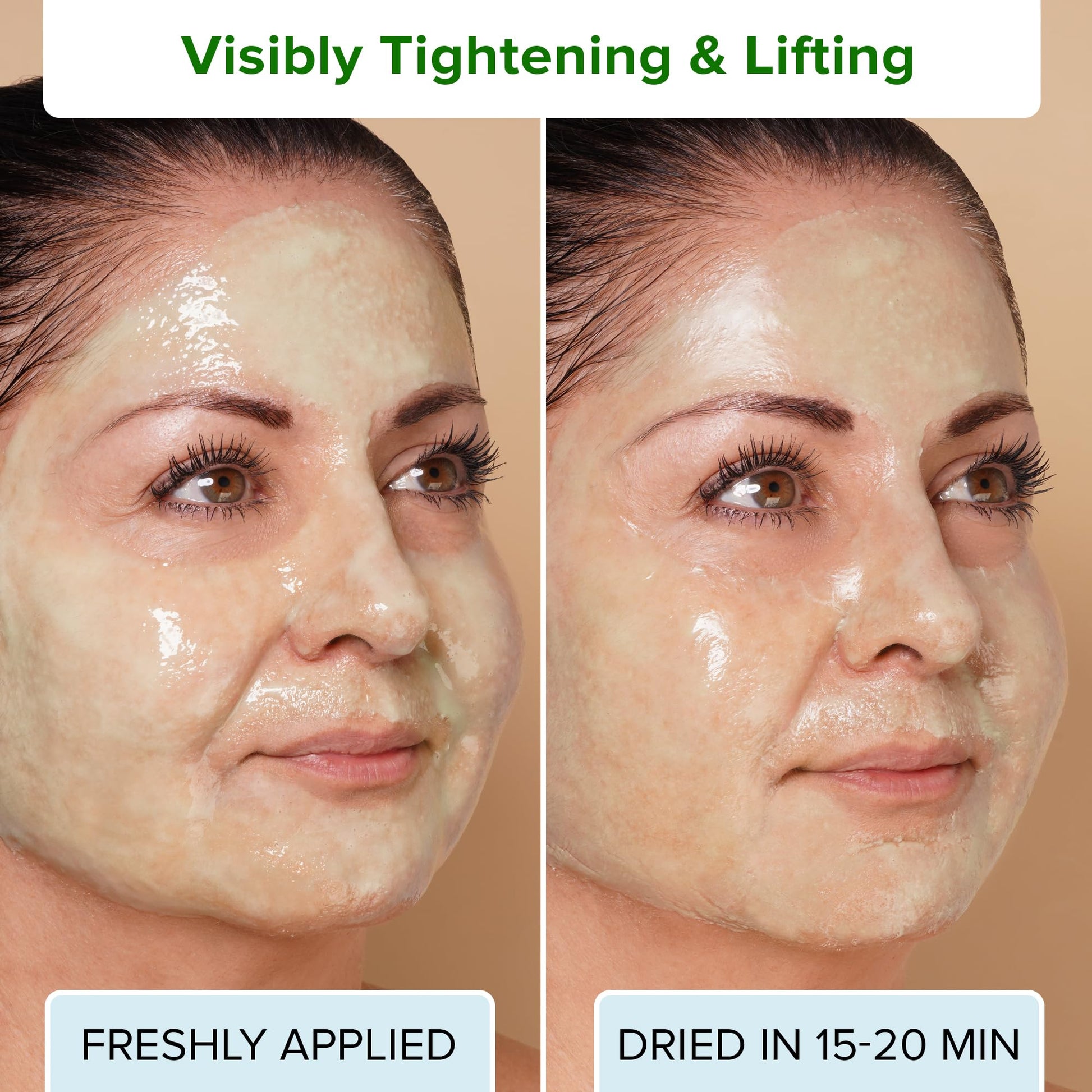 Ebanel Collagen Peptides Wash-Off Face Mask Set, 8 Pack Instant Skin Tightening and Lifting Masks, Brightening Face Mask with Niacinamide, Glutathione, Hyaluronic Acid, Vitamin C, Cica, B5, Albumen - dailyvitalstore