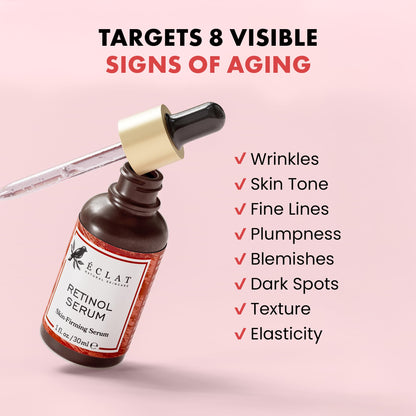 Eclat Skincare Renewing Retinol Serum for Face - Anti Aging Serum with Hyaluronic Acid & Aloe Vera – Hydrates and Improves the Signs of Aging - dailyvitalstore