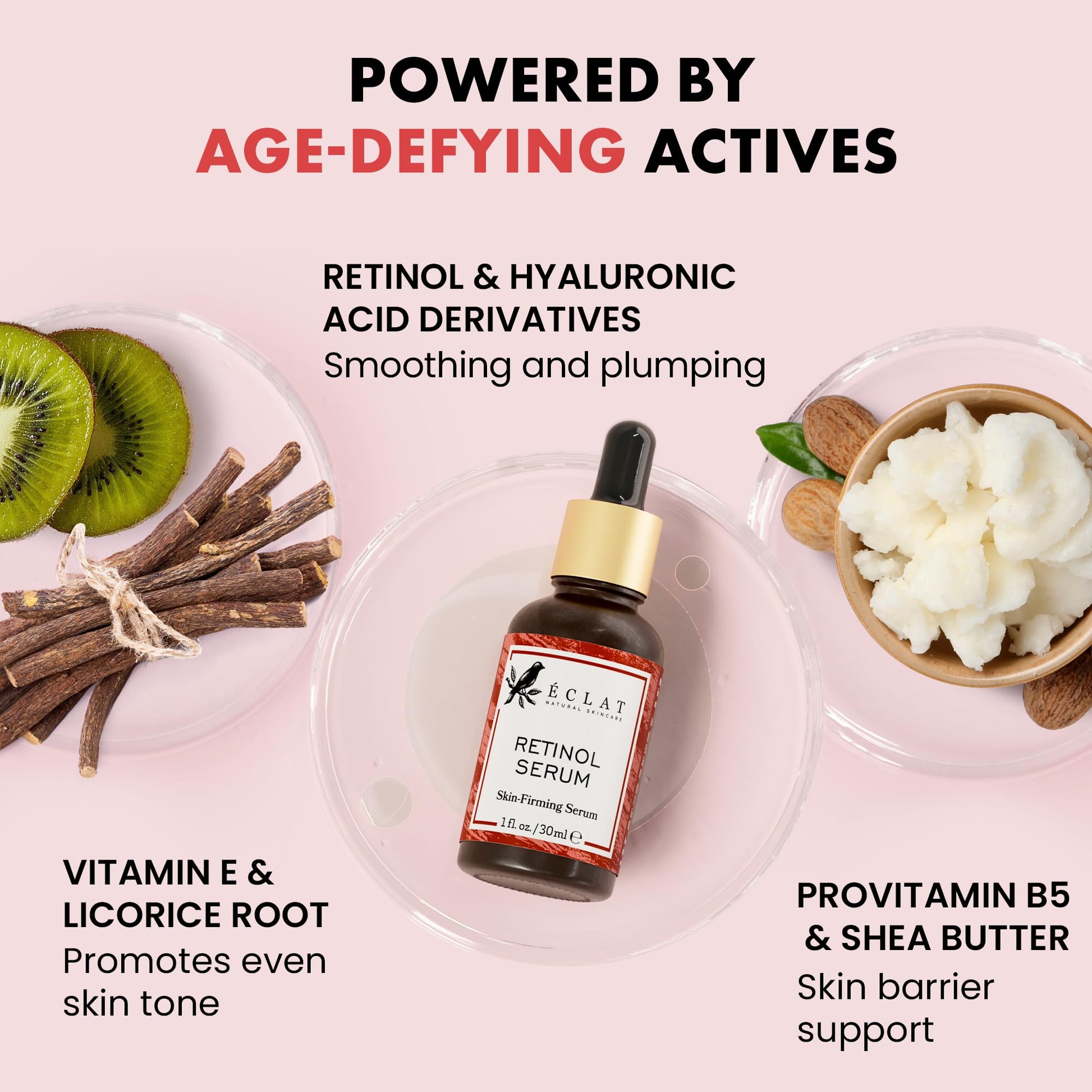 Eclat Skincare Renewing Retinol Serum for Face - Anti Aging Serum with Hyaluronic Acid & Aloe Vera – Hydrates and Improves the Signs of Aging - dailyvitalstore