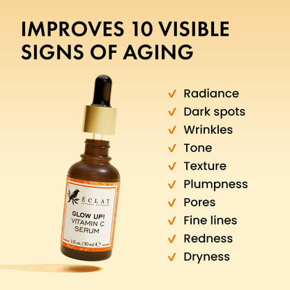 Eclat Skincare Vitamin C Serum - Skin Care for Dark Spots, Vitamin C Serum for Face with Hyaluronic Acid, Ferulic Acid, & Vit E - dailyvitalstore