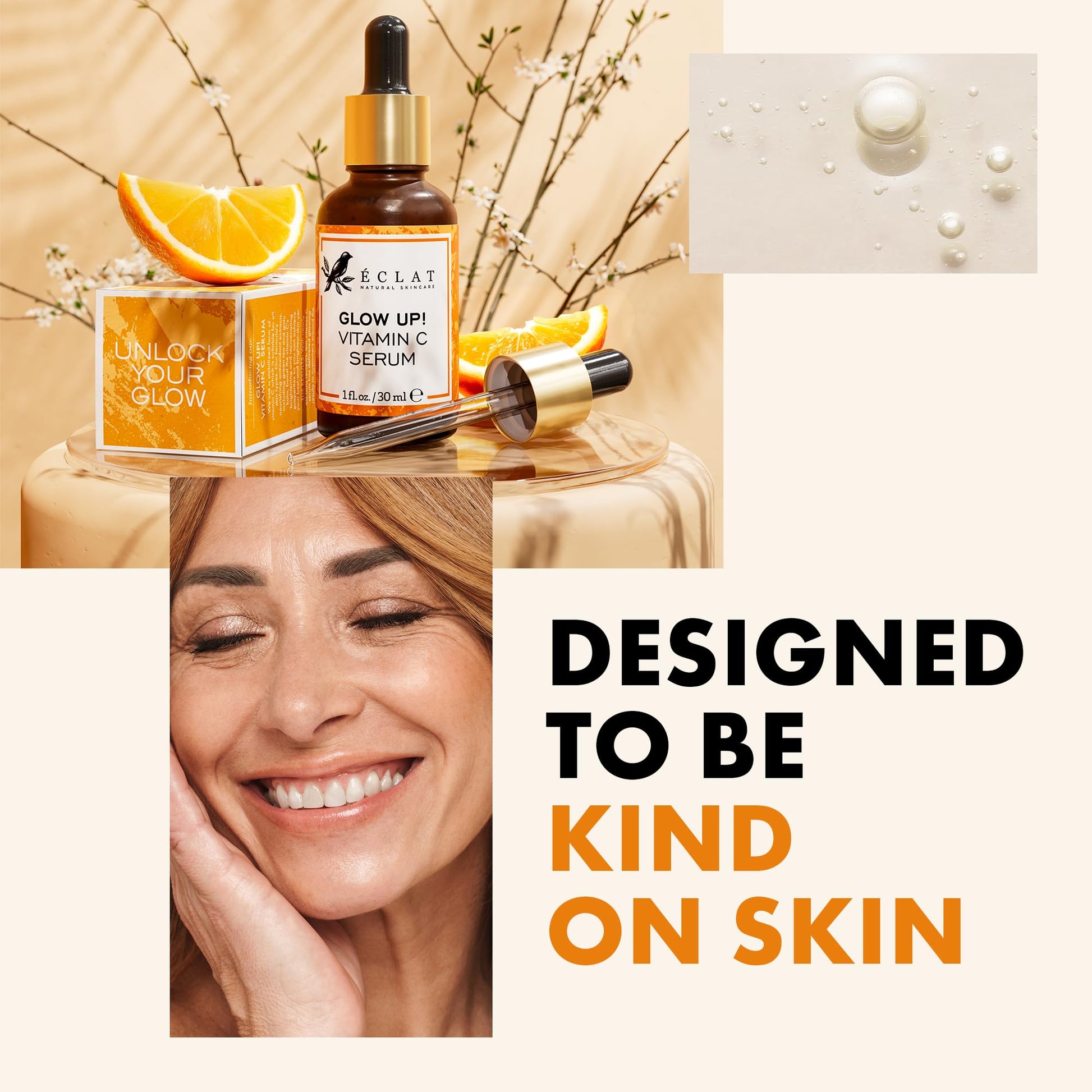 Eclat Skincare Vitamin C Serum - Skin Care for Dark Spots, Vitamin C Serum for Face with Hyaluronic Acid, Ferulic Acid, & Vit E - dailyvitalstore