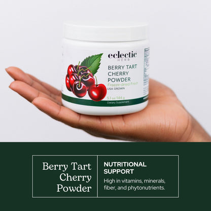 Eclectic Herb - Berry Tart Cherry Powder | Joint Support Supplement | Superfood Vitamin & Mineral Supplement | Freeze Dried, Vegan, Non-GMO, Gluten-Free (5.1 oz | 144 g) - dailyvitalstore