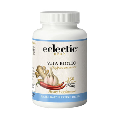 Eclectic Herb - Vitabiotic Capsules | Immune Support | Natural Herbal Multivitamin Supplement | Freeze Dried, Organic, Non-GMO, Vegan, Whole Herb (150 CT | 750 mg) - dailyvitalstore