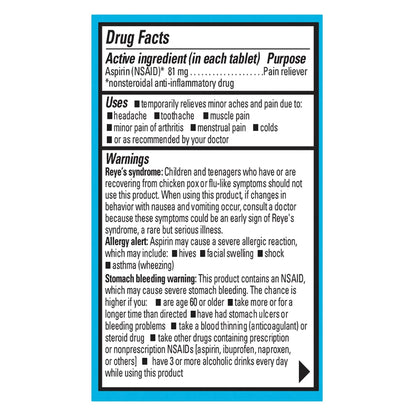 Ecotrin Low Strength Safety Coated Aspirin, NSAID 81mg, 45 count (2 Pack) - dailyvitalstore