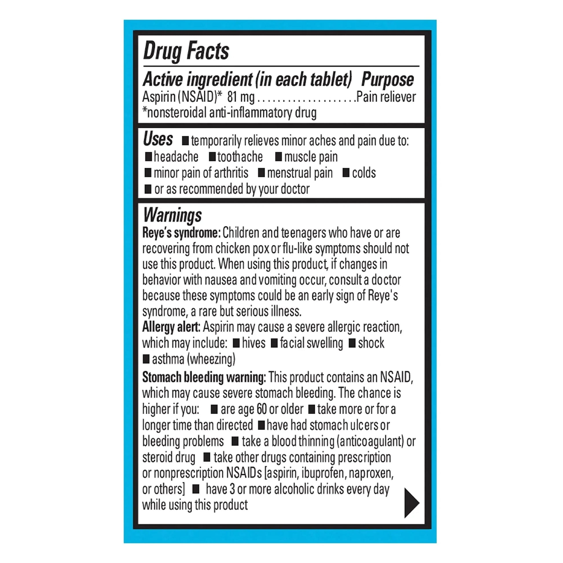 Ecotrin Safety Coated Aspirin Pain Reliever Tablets, Low Strength, NSAID 81mg, 45 ct (Pack of 3) - dailyvitalstore