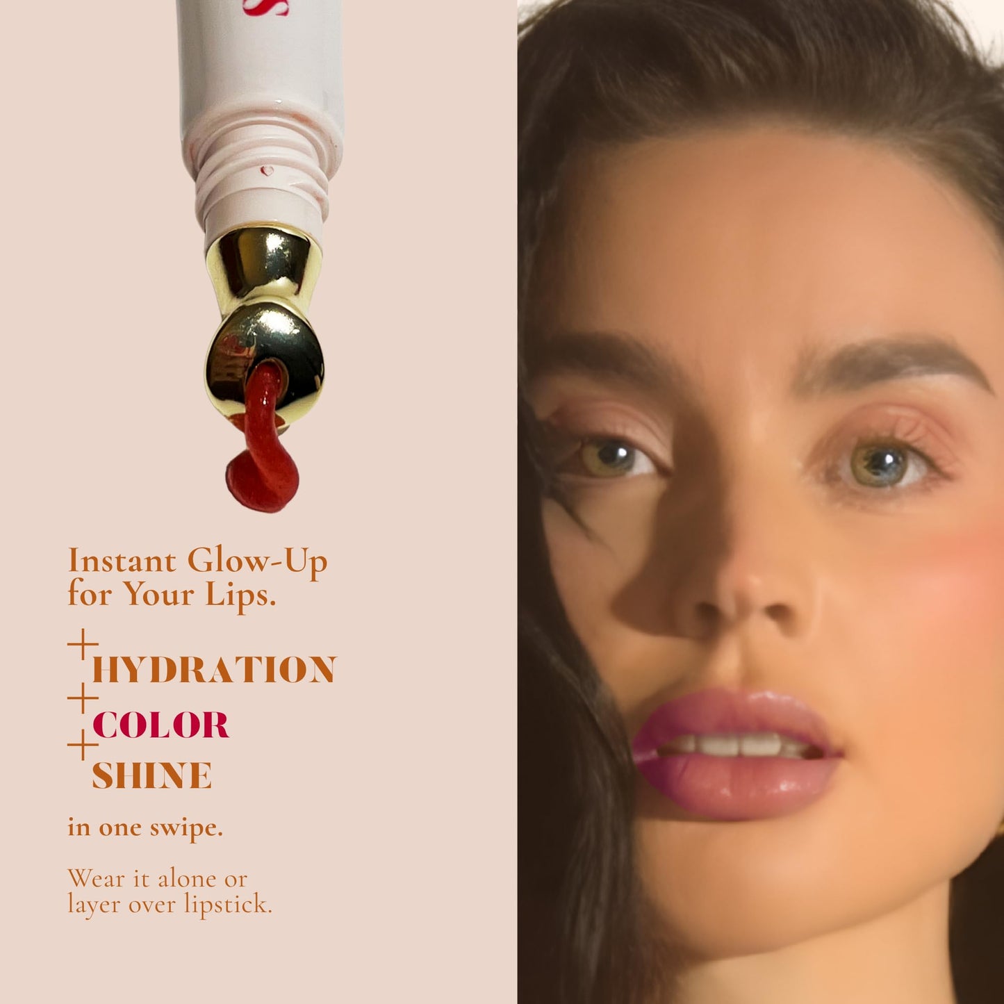edandi ed&i OMG Cute Lips – Lip Gloss for Women with Shea Butter for Hydration, Light Shimmer, Lip Tinted High Shine Finish, Long Lasting Lip Gloss in Red Vanilla Frosting, Lightweight & Non-sticky - dailyvitalstore
