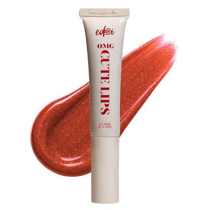 edandi ed&i OMG Cute Lips – Lip Gloss for Women with Shea Butter for Hydration, Light Shimmer, Lip Tinted High Shine Finish, Long Lasting Lip Gloss in Red Vanilla Frosting, Lightweight & Non-sticky - dailyvitalstore