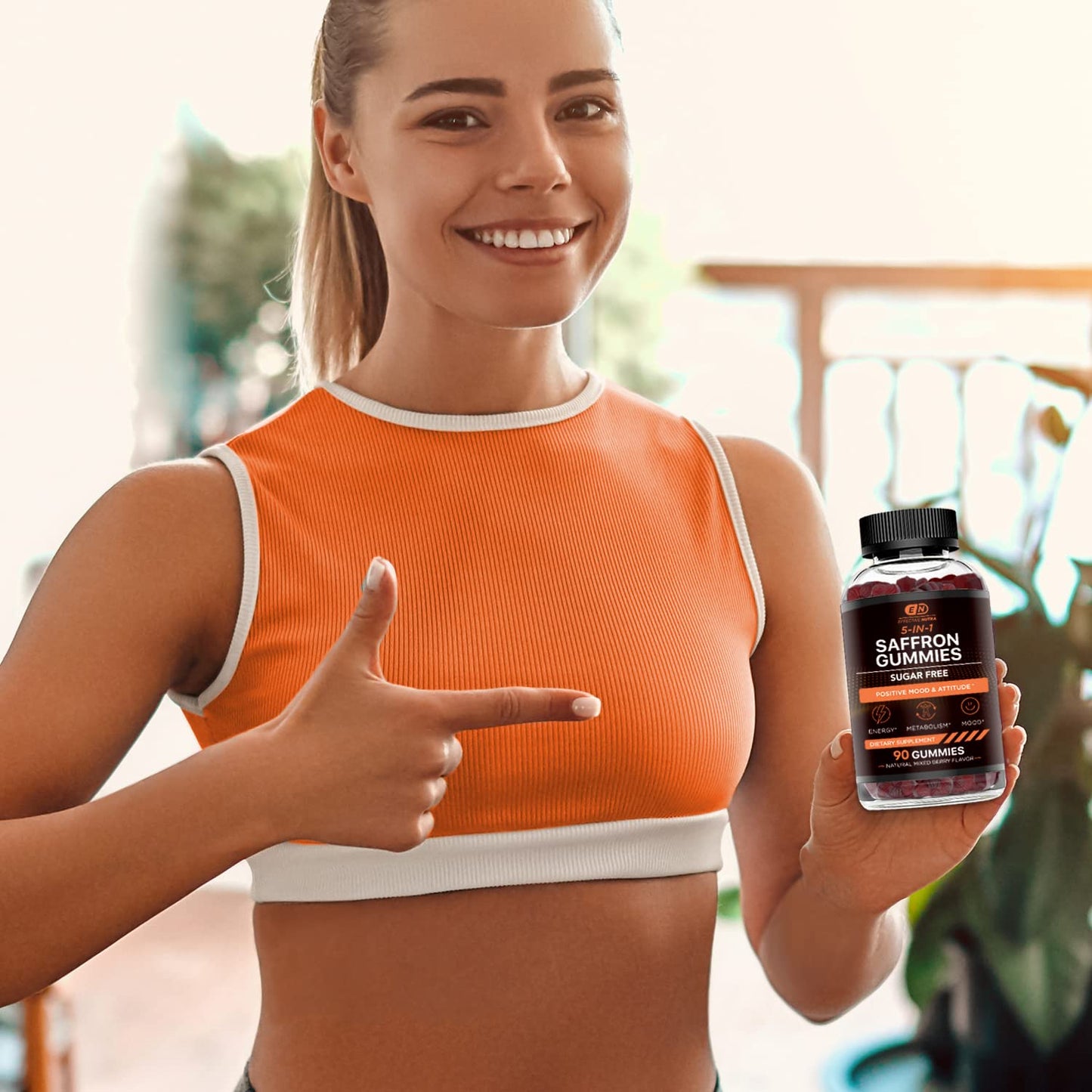 Effective Nutra Saffron Gummies for Adults 88.5mg - Mood Support & Stress Relief with GABA, Passion Flower - 5-in-1 Formula - Sugar-Free, Vegan, Non-GMO, Made in USA - 90 Count (45-Day Supply) - dailyvitalstore