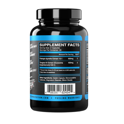 eFlow Nutrition Fadogia Agrestis + Tongkat Ali - [2-in-1] Natural Performance Supplement for Health and Wellness - Hormone, Energy, & Mood Support - Extract Powder (60 Capsules) - dailyvitalstore
