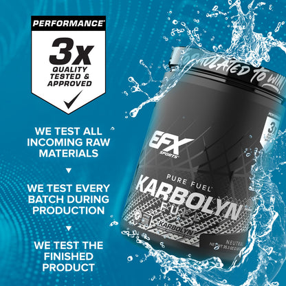EFX Sports Karbolyn Fuel | Fast-Absorbing Carbohydrate Powder | Carb Load, Sustained Energy, Quick Recovery | Stimulant Free | 20 Servings (Neutral) - dailyvitalstore
