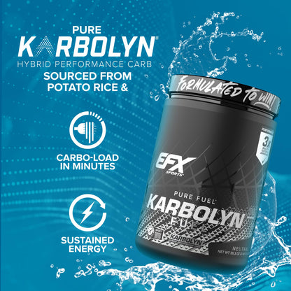 EFX Sports Karbolyn Fuel | Fast-Absorbing Carbohydrate Powder | Carb Load, Sustained Energy, Quick Recovery | Stimulant Free | 20 Servings (Neutral) - dailyvitalstore