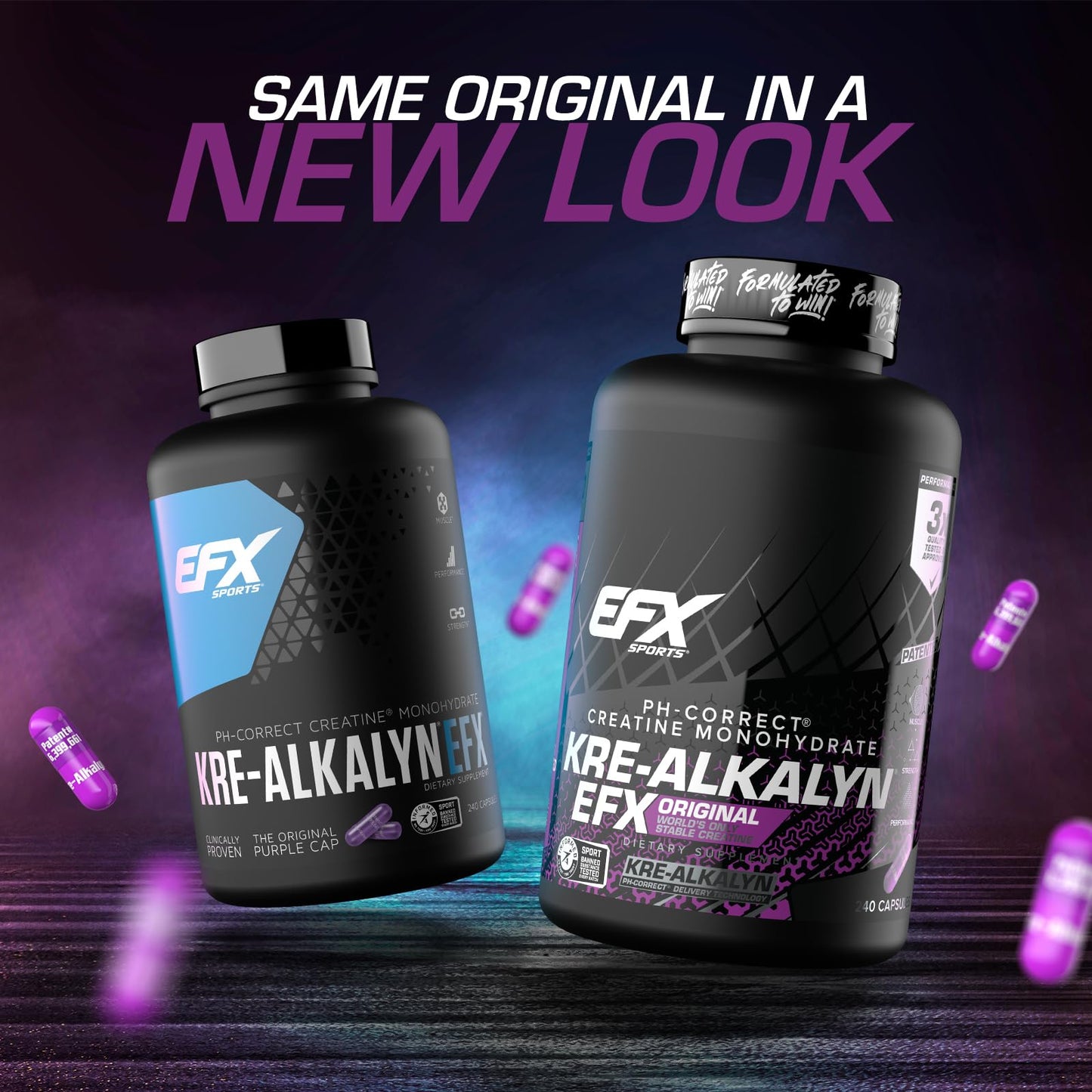 EFX Sports Kre-Alkalyn EFX | pH Correct Creatine Monohydrate Pill Supplement | Strength, Muscle Growth & Performance | 120 Servings, 240 Capsules - dailyvitalstore