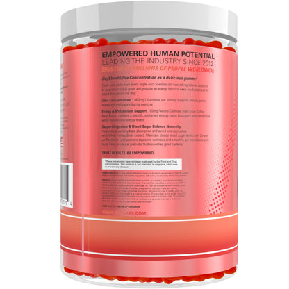 EHP Labs OxyShred Gummies - Pre Workout Gummies & Energy Chews with 100mg Caffeine, L-Carnitine for Thermo & Metabolic Support, All Natural Energy Boost - dailyvitalstore