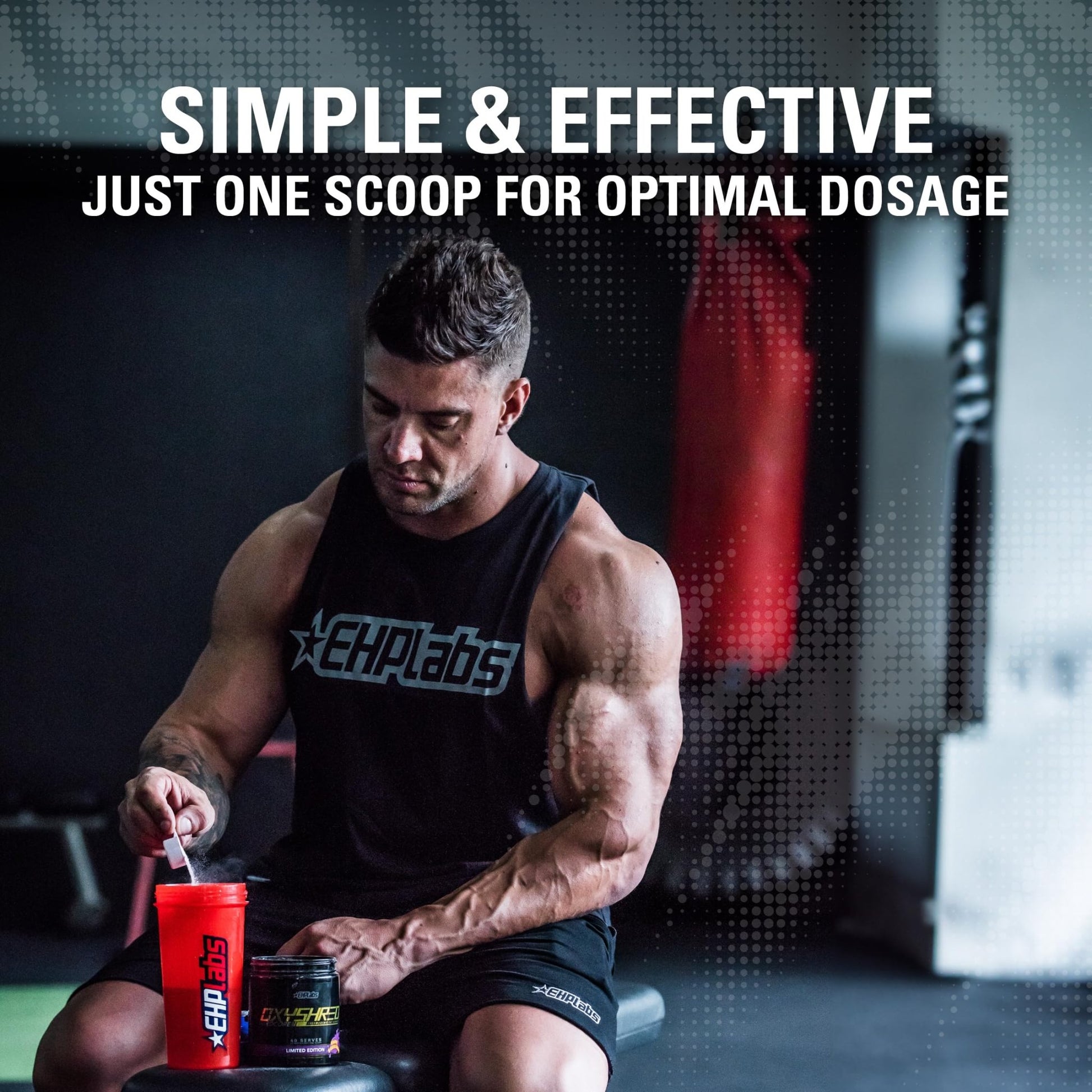 EHP Labs OxyShred Hardcore Super Dosed Pre Workout Powder - Preworkout Powder with L Glutamine & Acetyl L Carnitine, Energy Boost Drink - 275mg of Caffeine - dailyvitalstore