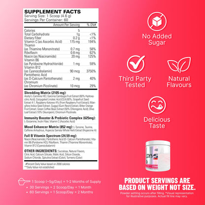 EHP Labs OxyShred Pre Workout Powder - Preworkout Powder with L Glutamine & Acetyl L Carnitine, Energy Boost Drink - Cosmic Blast, 60 Servings - dailyvitalstore