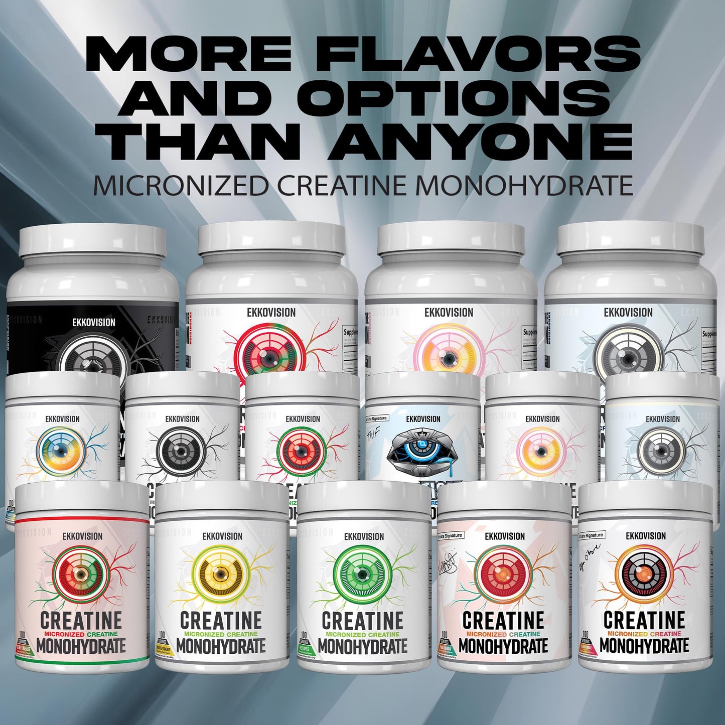 Ekkovision Creatine Monohydrate Powder, Micronized, Unflavored, Pre Workout & Post Workout Supplement for Men and Women, Energy Support, Easy to Mix in Shakes - dailyvitalstore