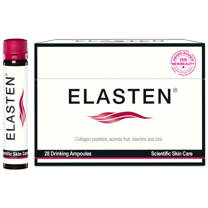 ELASTEN Clinically Tested Collagen Complex for Radiant Skin from Within – Reduces Fine Lines – Supports Healthy Connective Tissue – 28 Liquid Collagen Ampoules (0.85 fl oz / 25 ml Each) - dailyvitalstore