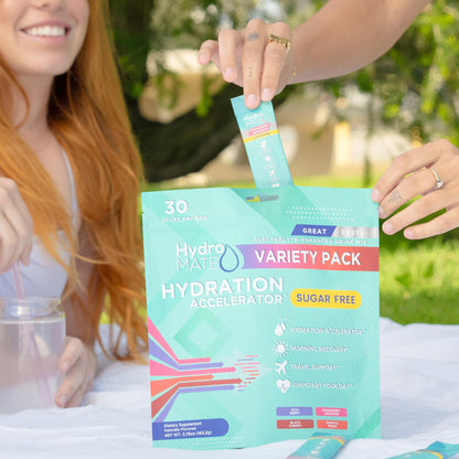 Electrolyte Powder Sugar-Free Hydration Packets Variety Pack HydroMATE 30 Sticks - dailyvitalstore