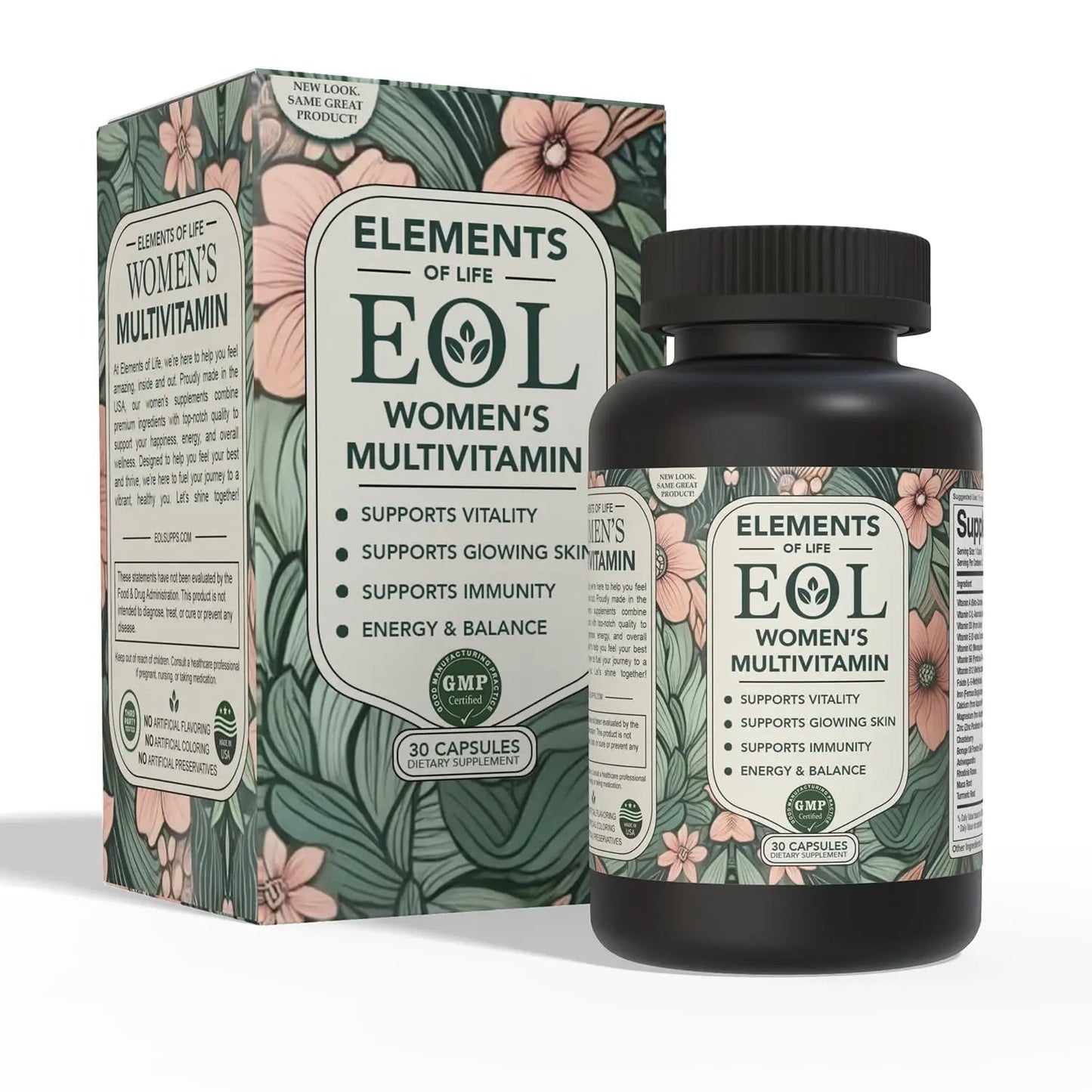 Elements of Life Multivitamin for Women – Daily Women’s Vitamins with MethyFolate, Organic Ingredients & Natural Supplements for Energy - dailyvitalstore