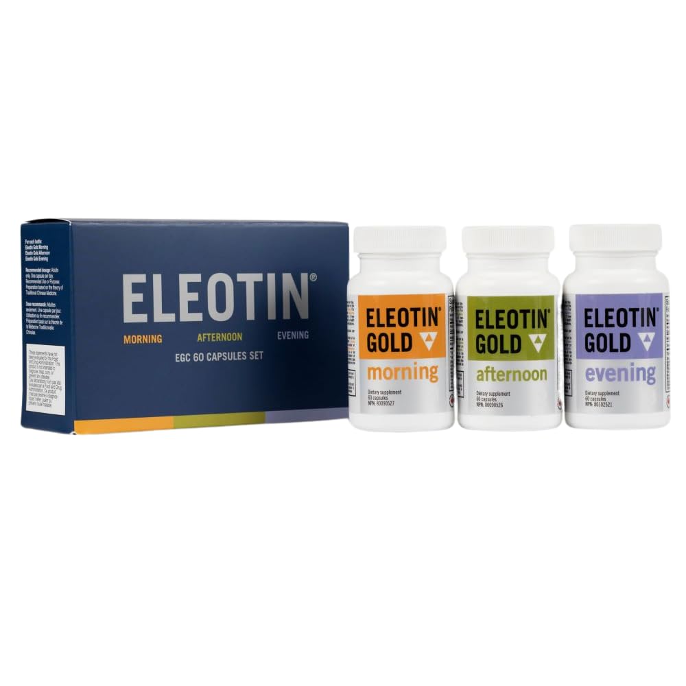 Eleotin Gold Capsules Value Pack Set for Balanced Metabolic Health | Healthy Circulation | Premium Herbal Ingredients | 3 Bottles of Different Formula | 60 Capsules Each - dailyvitalstore