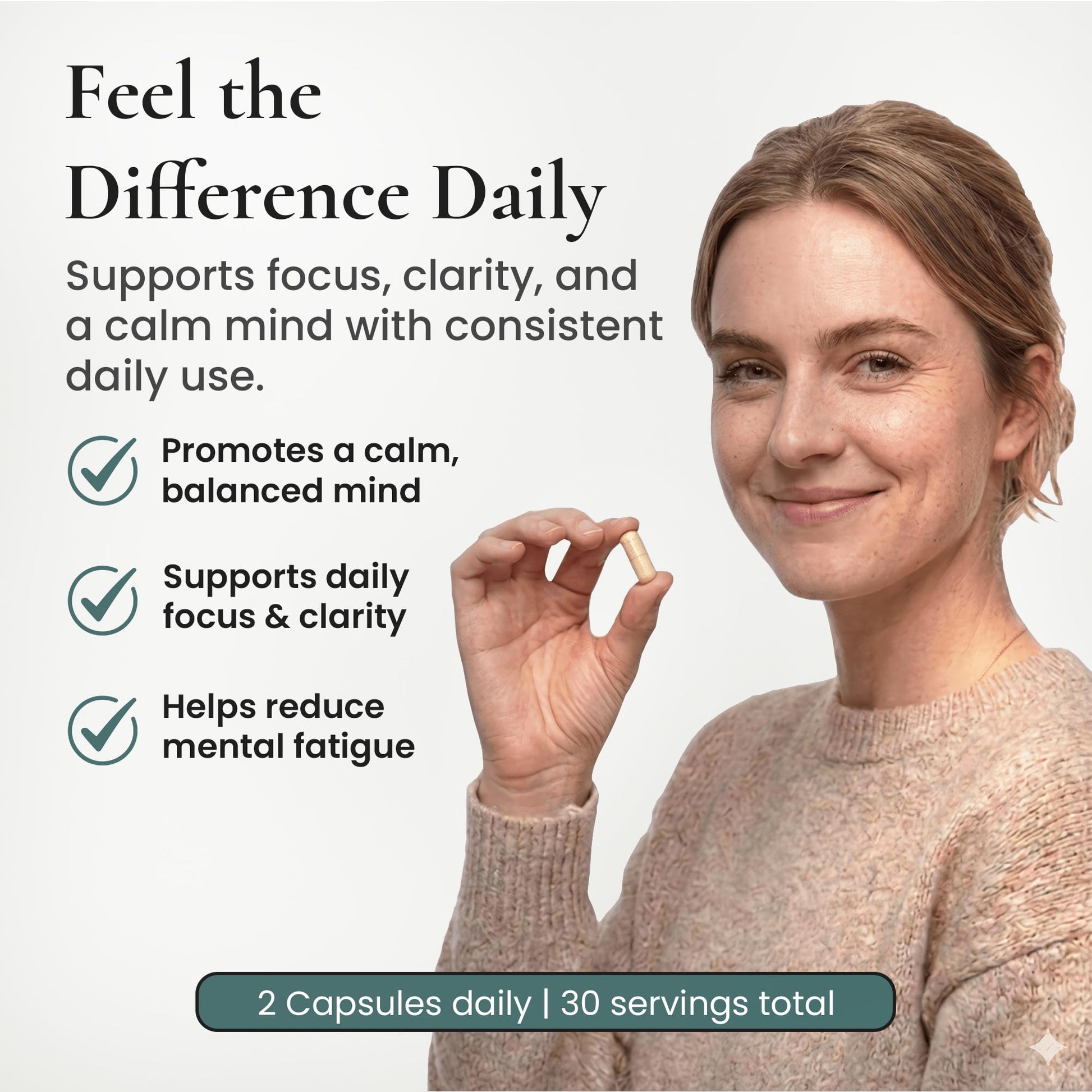 ELEVITA WELLNESS Focus Supplement (Made in Italy) | Premium Blend with L-Theanine, Lion's Mane & B Vitamins, Saffron and Vitamin D | Focus & Cognitive Support for Men & Women - dailyvitalstore