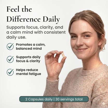 ELEVITA WELLNESS Focus Supplement (Made in Italy) | Premium Blend with L-Theanine, Lion's Mane & B Vitamins, Saffron and Vitamin D | Focus & Cognitive Support for Men & Women - dailyvitalstore