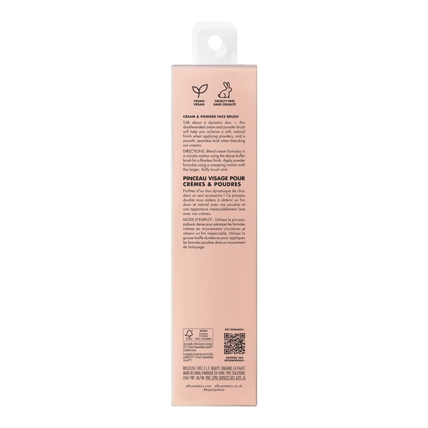 e.l.f. Dual-Ended Cream + Powder Brush, Two-in-One Makeup Brush For Creating A Gorgeous, Airbrushed-looking Complexion, Vegan & Cruelty-free - dailyvitalstore