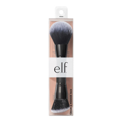 e.l.f. Dual-Ended Cream + Powder Brush, Two-in-One Makeup Brush For Creating A Gorgeous, Airbrushed-looking Complexion, Vegan & Cruelty-free - dailyvitalstore