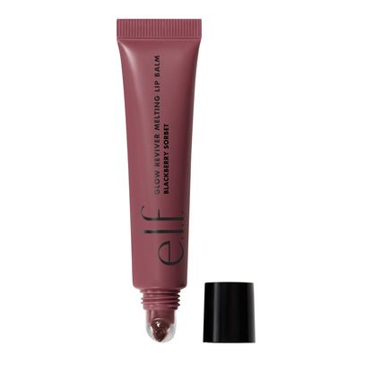 e.l.f. Glow Reviver Melting Lip Balm, Hydrating Tinted Lip Balm For A Glossy Finish & Soft, Supple Lips, Vegan & Cruelty-Free, Blackberry Sorbet - dailyvitalstore