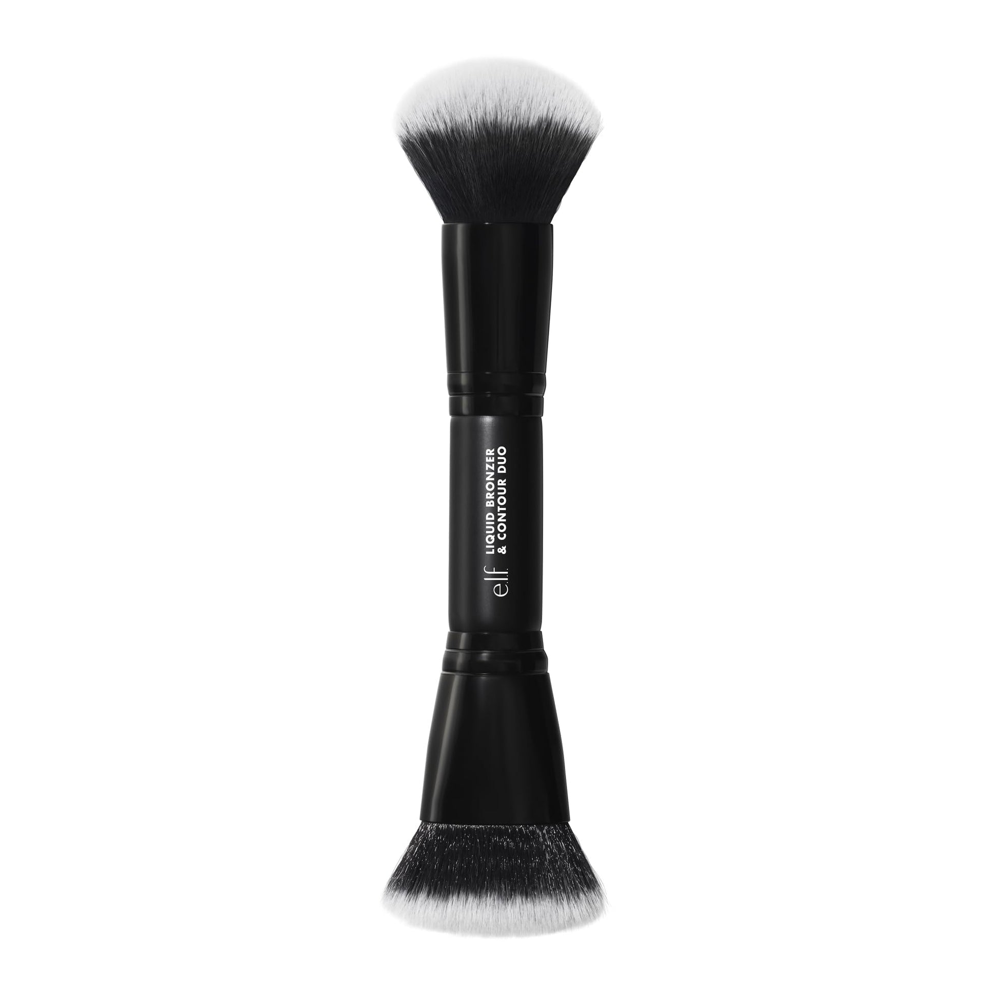 e.l.f. Liquid Bronzer & Contour Duo Brush, Silky Highly Pigmented Formula with Dual-ended Makeup Brush, Synthetic Bristles, 100% Vegan and Cruelty-Free - dailyvitalstore